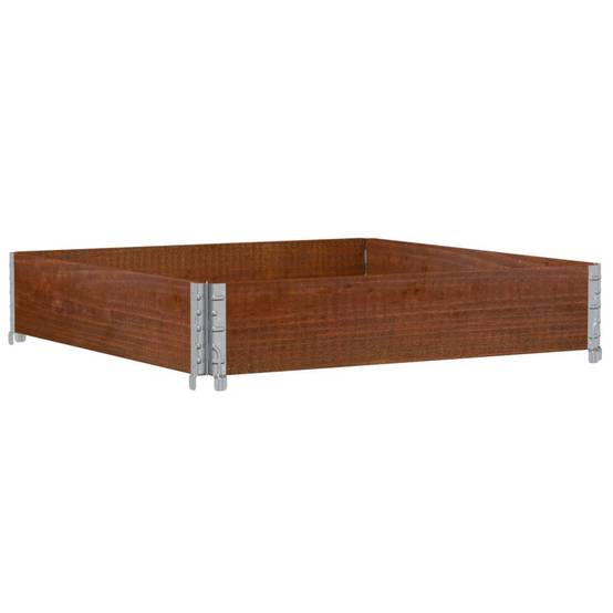 Jardinière bois de pin marron 100 x 100 x 21.5 cm - PANGIVO - Image 2