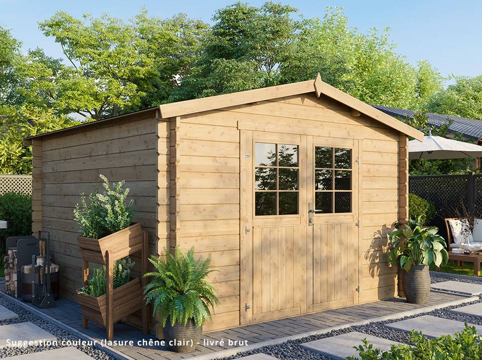 Direct Abris - DIRECT ABRIS Abri de jardin en bois LEA – 8m² - 28 mm - Abri moto - Cabane à Outils - Image 1