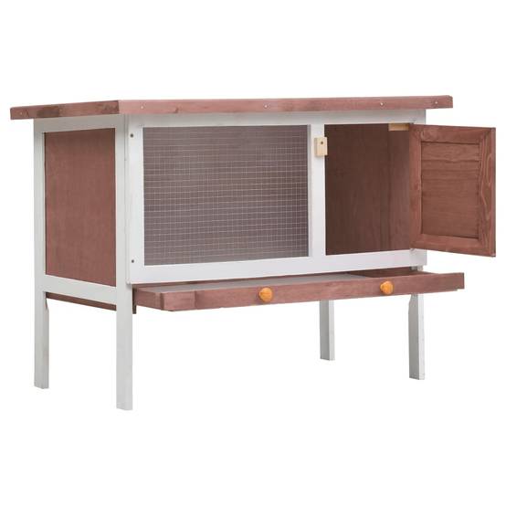 Clapier d'extérieur - Cage d'extérieur 1 niveau Marron Bois MP308 - Image 1