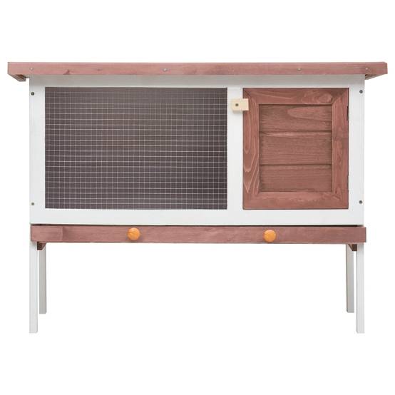 Clapier d'extérieur - Cage d'extérieur 1 niveau Marron Bois MP308 - Image 3