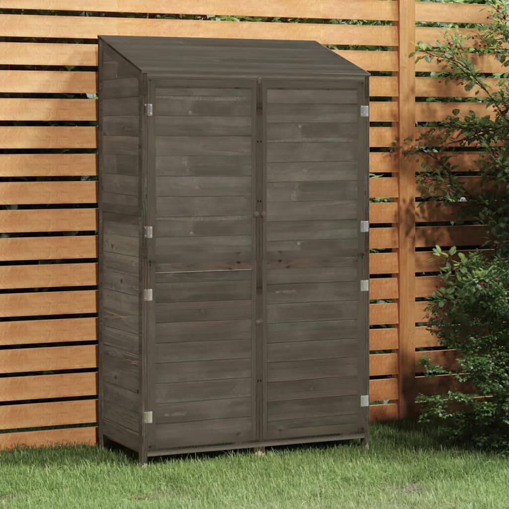 Helloshop26 - Remise de jardin 102 x 52 x 174,5 cm bois de sapin solide anthracite - Image 1