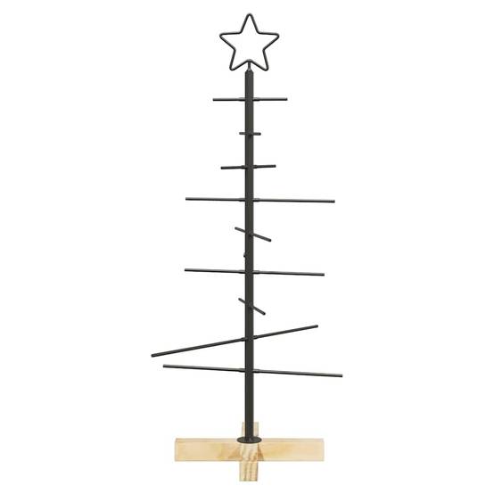 Sapin de Noël métal et bois de pin déco moderne et rustique Noir 90 cm – ComfortXL Outdoor Living - Image 5