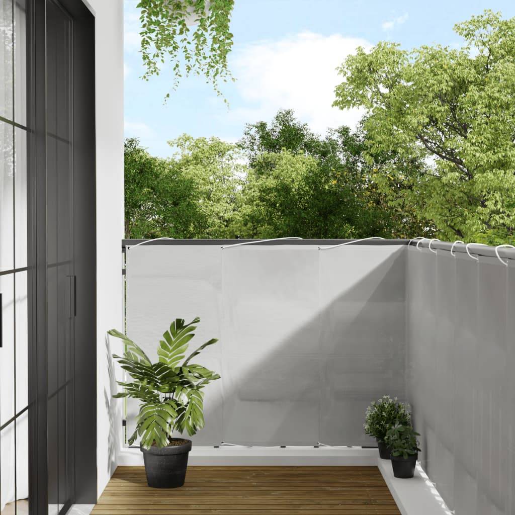 Écran de balcon polyester oxford gris clair 120 x 1000 cm - PANGIVO - Image 1