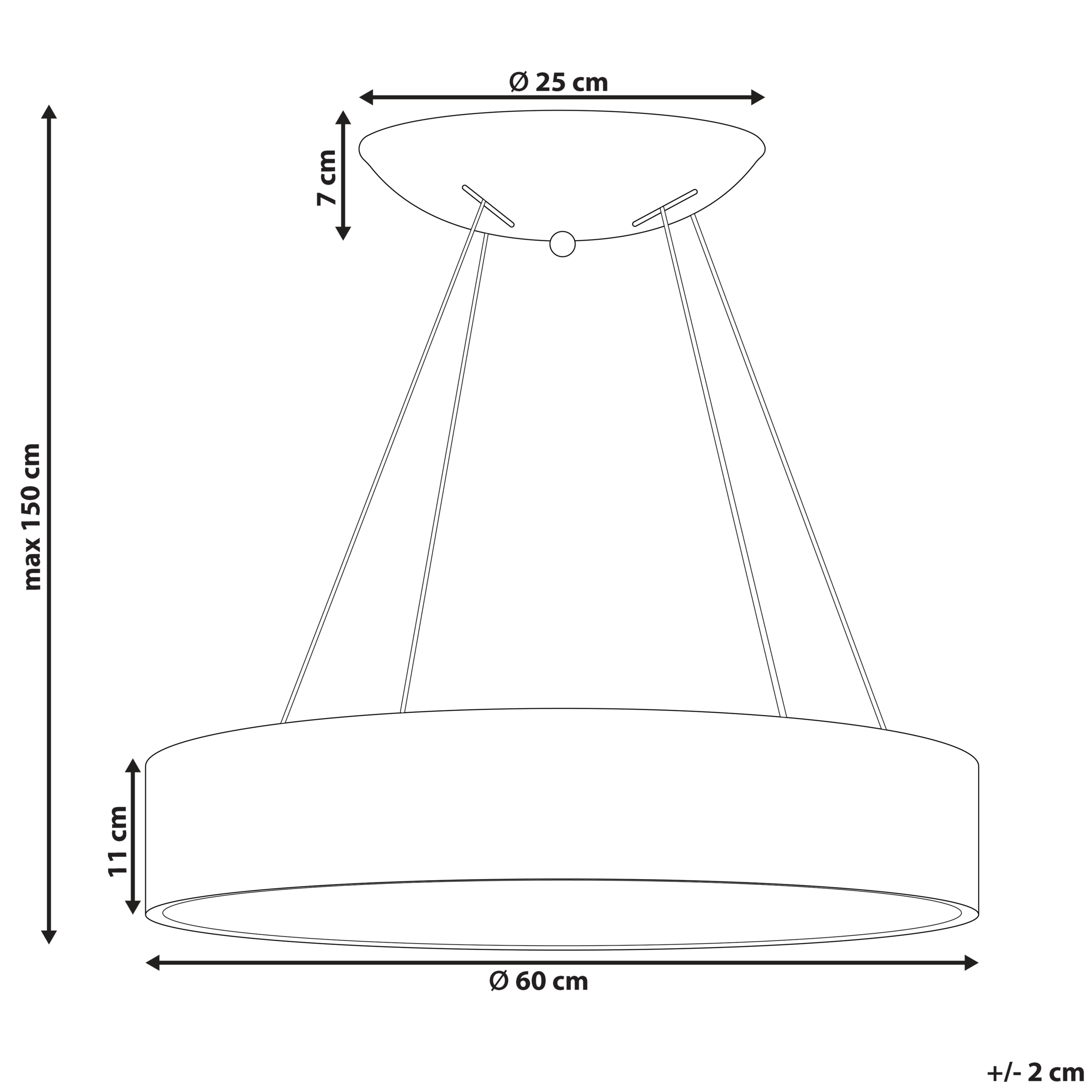 Beliani - Lampe suspension Acier Blanc LENYA - Beliani - Image 3