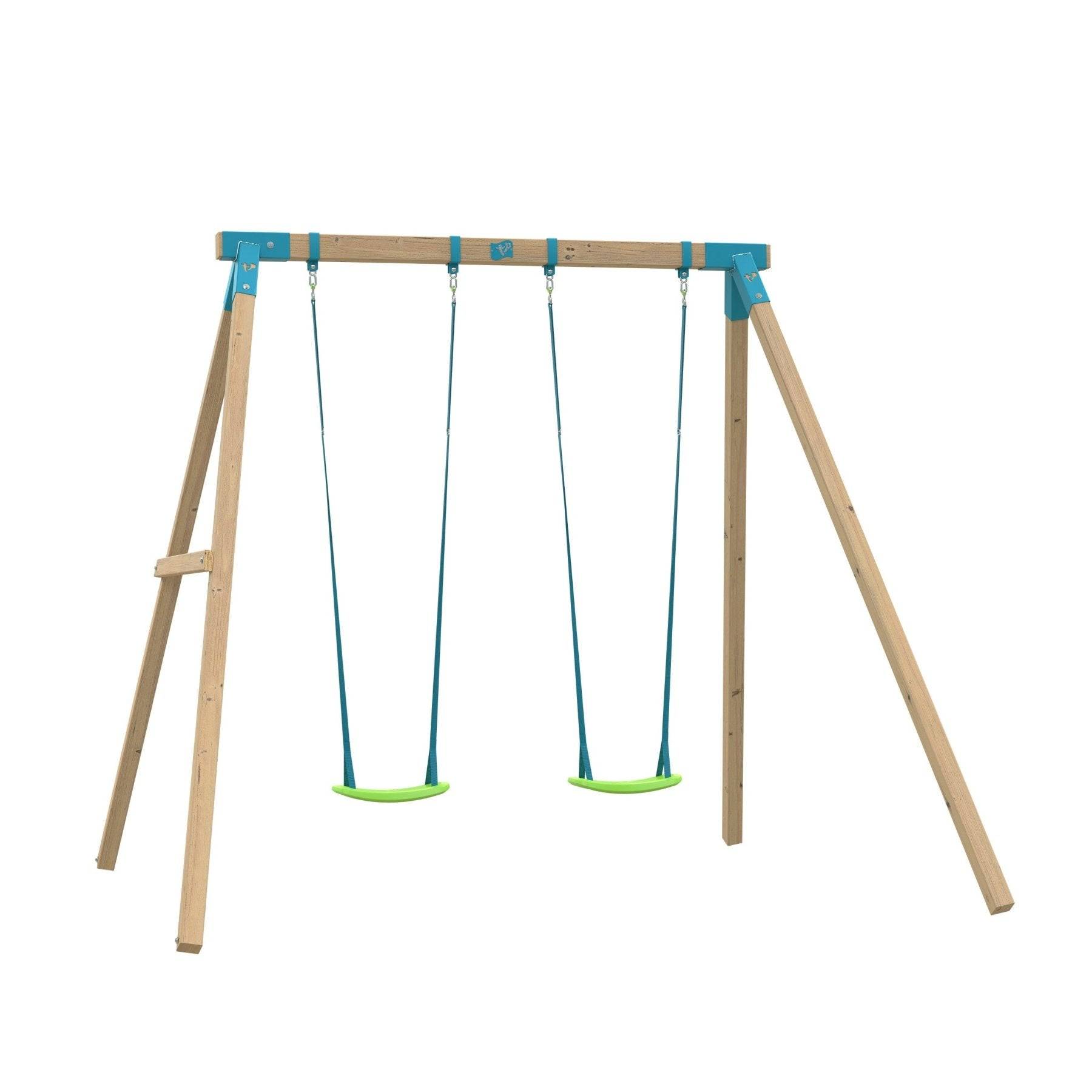 Portique ACACIA 2 balançoires - kit d'ancrage - bois carré FSC® h243 cm - Image 2