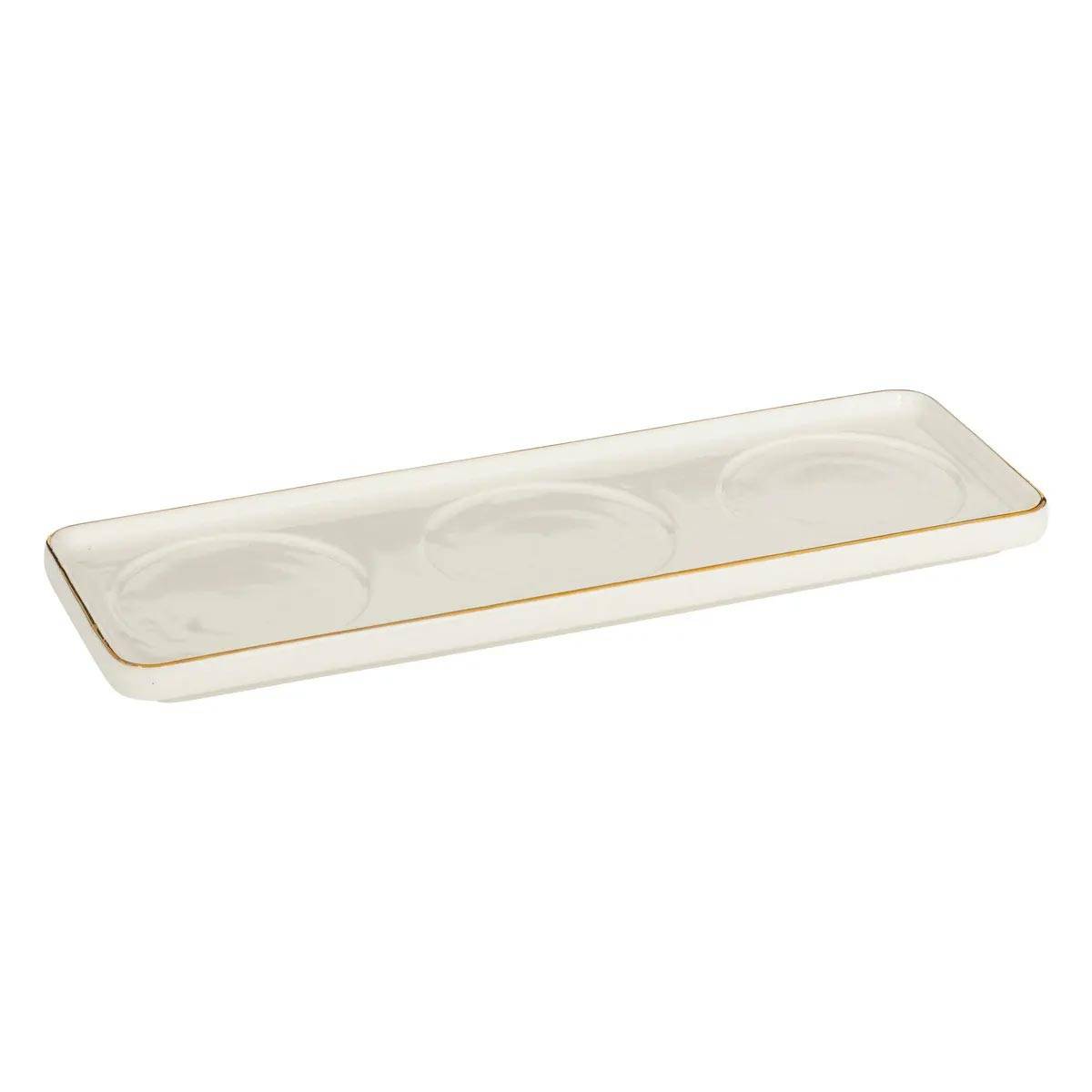 Service Apéritif 4 Pièces en Céramique "Arya" 9cm Blanc - Image 2