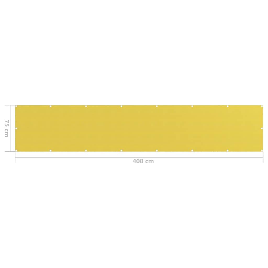 Helloshop26 - Écran de balcon brise pare vue protection confidentialité 75 x 400 cm PEHD jaune - Image 5