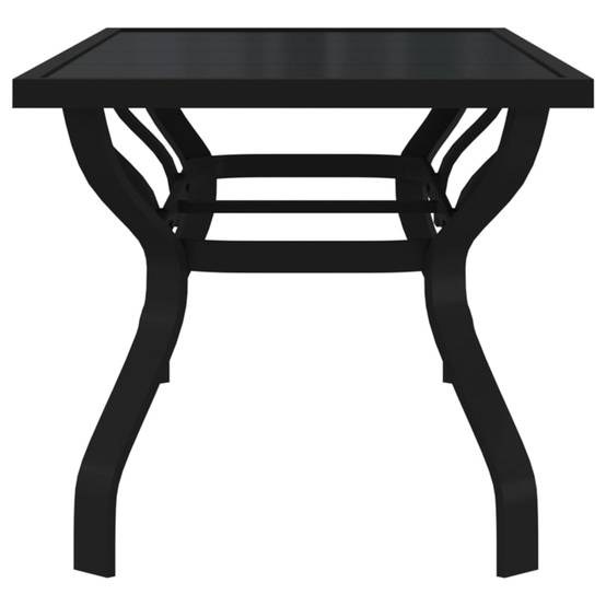 PANGIVO - Table de jardin acier et verre noir 180 x 80 x 70 cm - PANGIVO - Image 4