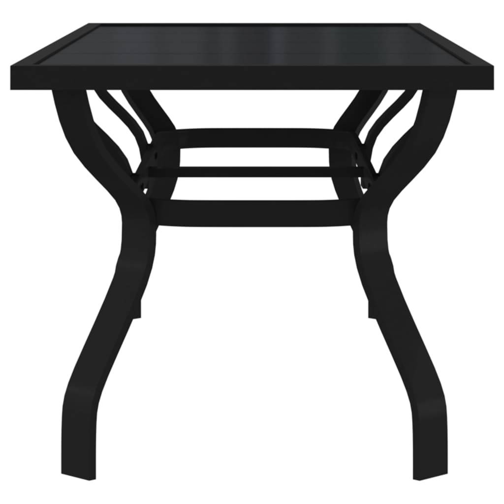 PANGIVO - Table de jardin acier et verre noir 180 x 80 x 70 cm - PANGIVO - Image 4