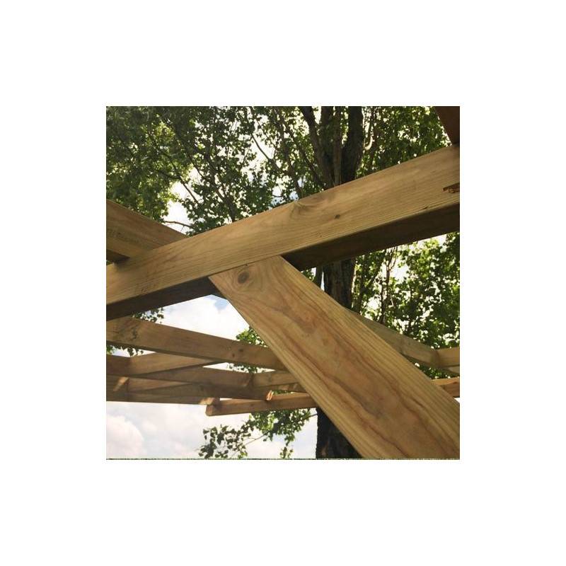 Chalet et jardin - Toit Couv'Terrasse® en Bois 3x6.8m - sans toit - Image 3