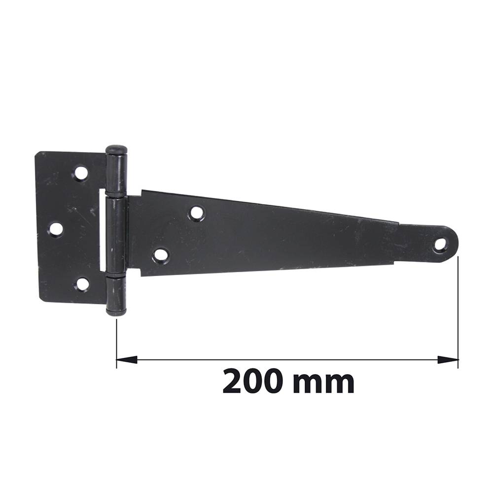 Afbat - Penture anglaise axe composite L. 200 mm acier noir mat