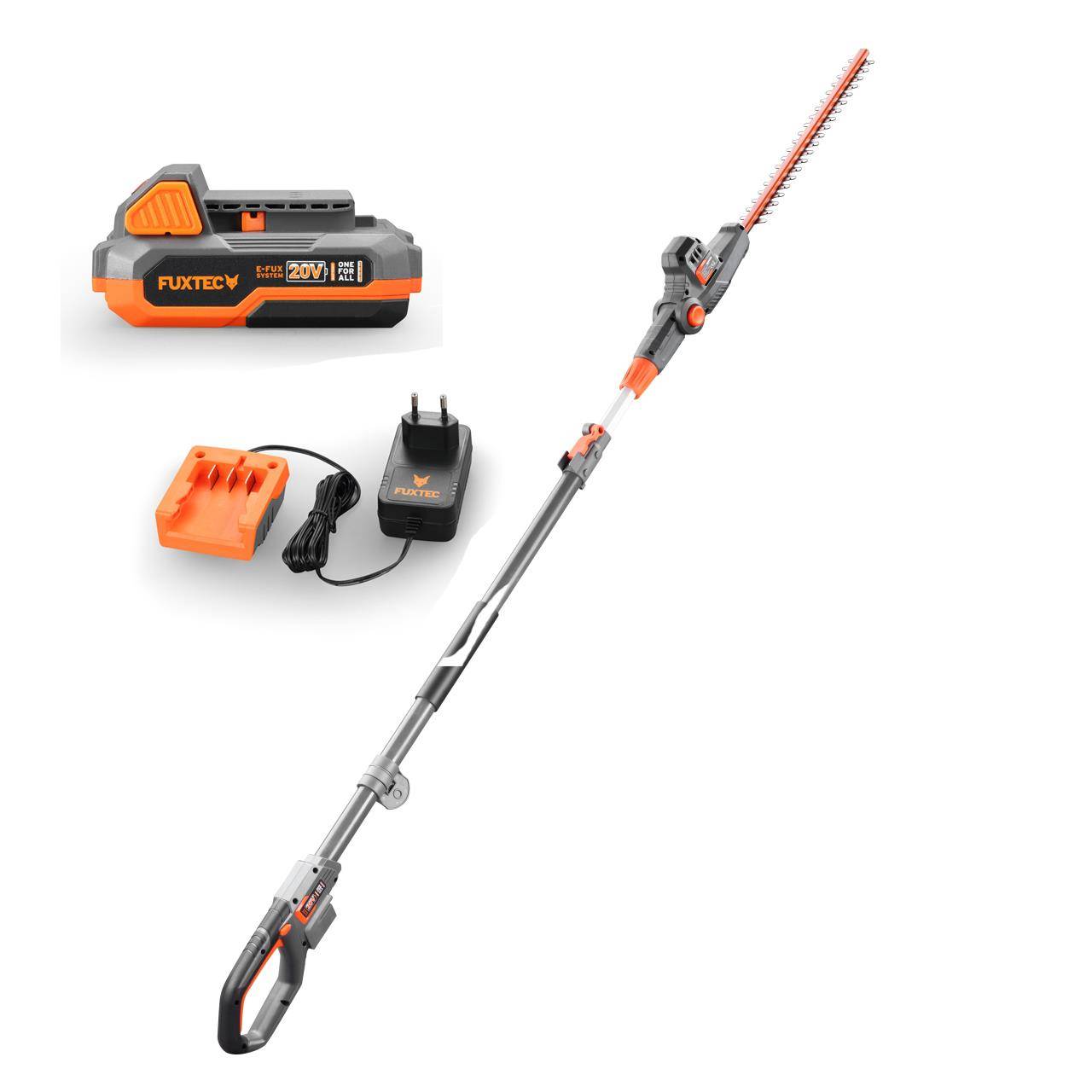FUXTEC - Taille haie telescopique batterie - FUXTEC FX-E1HH20 - 20V lame 25cm - Set batterie 2Ah et chargeur 1A - Image 1