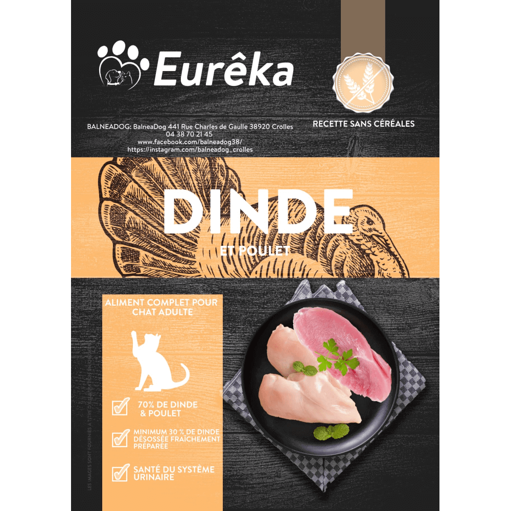 Croquettes chat adulte holistic sans céréales - Dinde et poulet - 1.5 Kg - Image 2