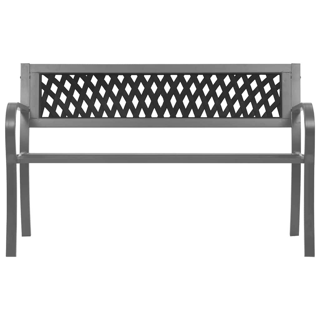 PANGIVO - Banc de jardin acier et plastique noir 120 x 51 x 76 cm - PANGIVO - Image 2