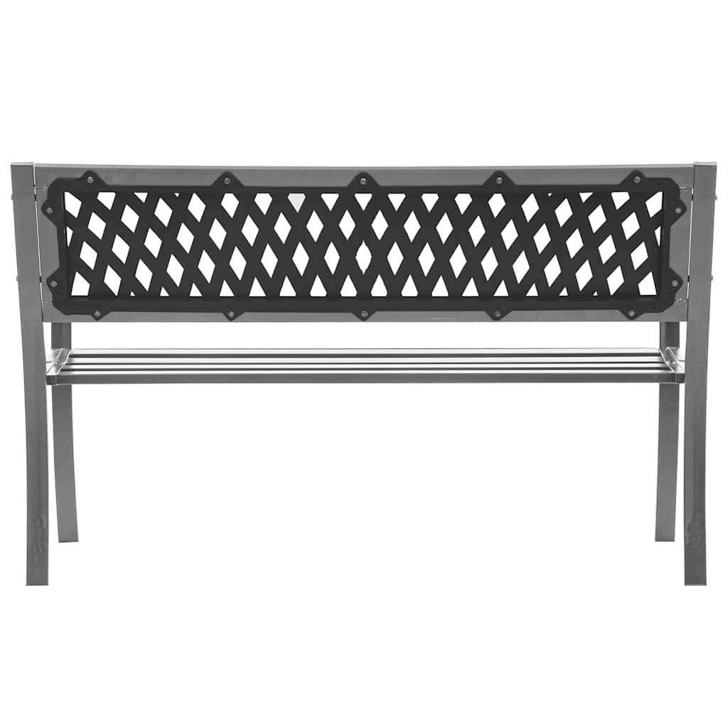 PANGIVO - Banc de jardin acier et plastique noir 120 x 51 x 76 cm - PANGIVO - Image 4