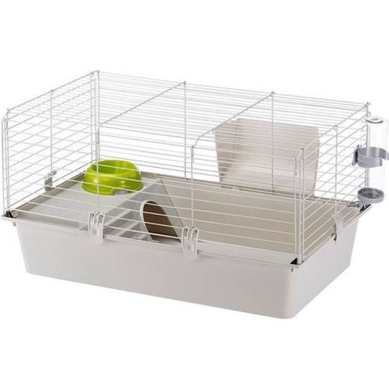 Ferplast - Cage cochons d'inde - Maisonnette, gamelle, ratelier et abreuvoir - FERPLAST - Image 1