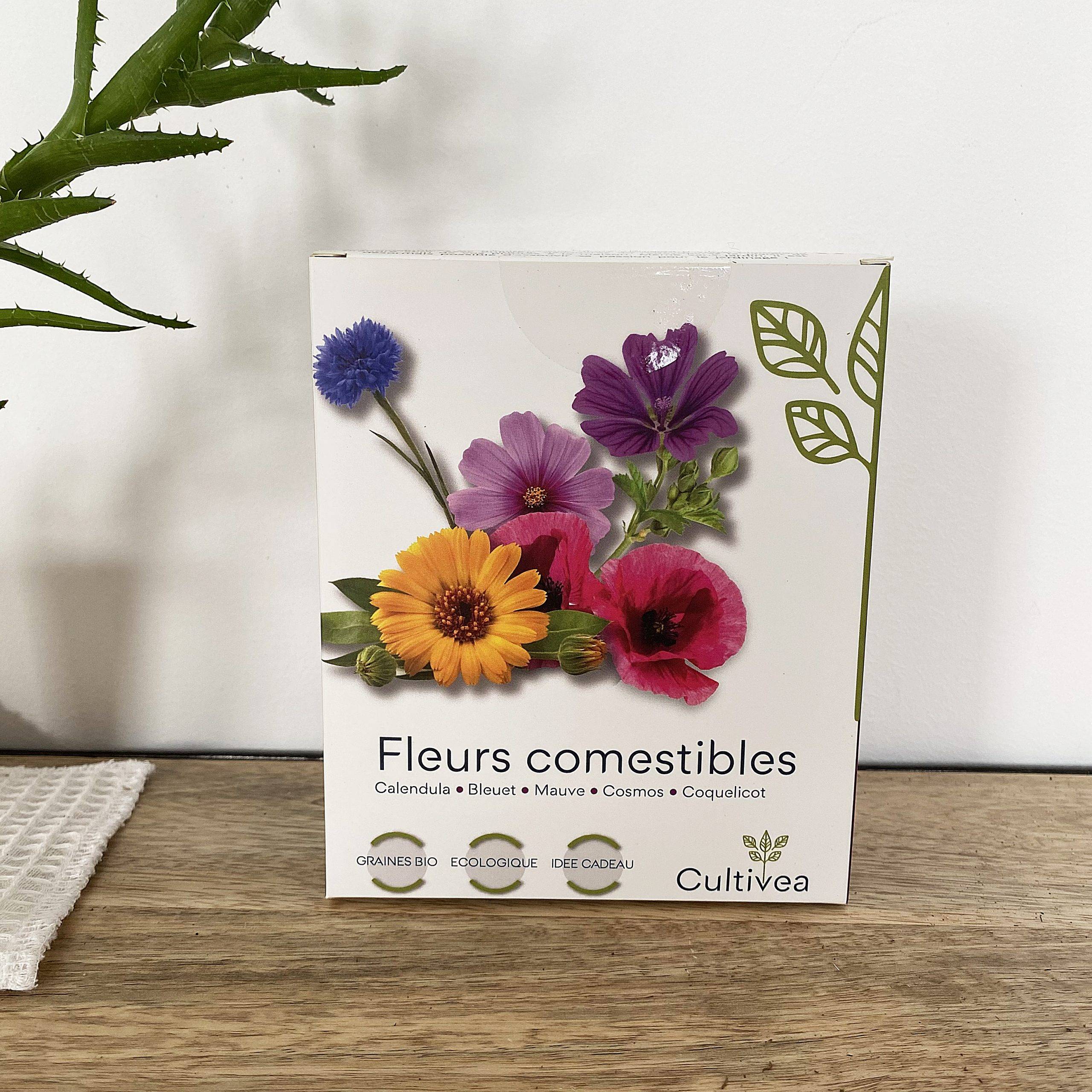 Mini Kit Prêt à Pousser Fleurs Comestibles (Calendula, Bleuet, Malva) - CULTIVEA® - Image 2