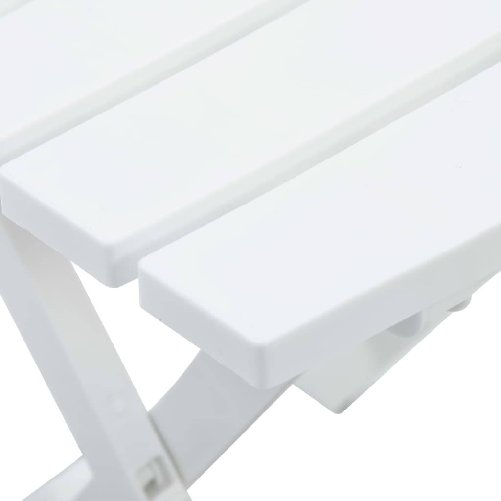 Petite Table d'Appoint Pliante Blanche en Polypropylène, Légère et Résistante, 45x38 cm – ComfortXL Outdoor Living - Image 5