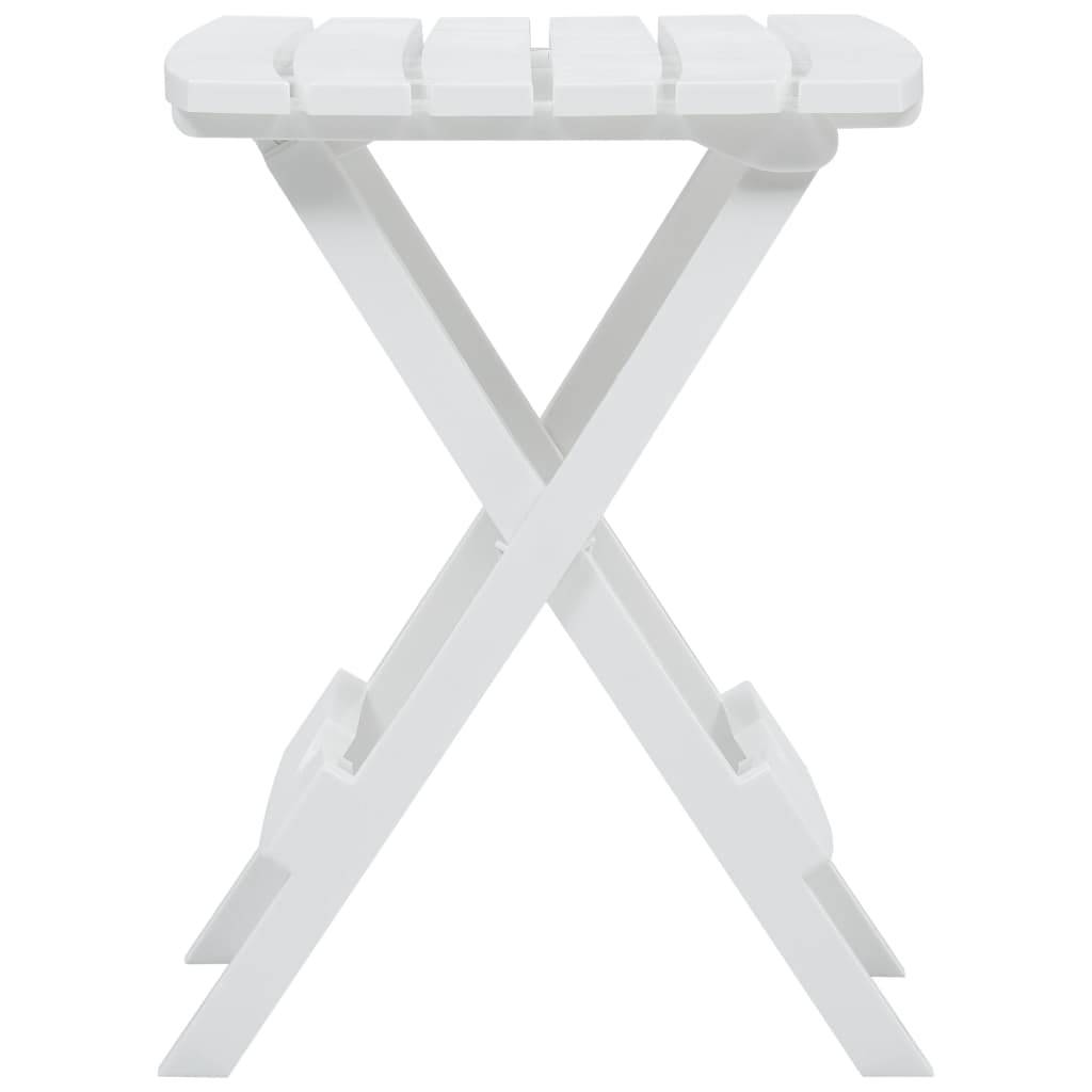 Petite Table d'Appoint Pliante Blanche en Polypropylène, Légère et Résistante, 45x38 cm – ComfortXL Outdoor Living - Image 4