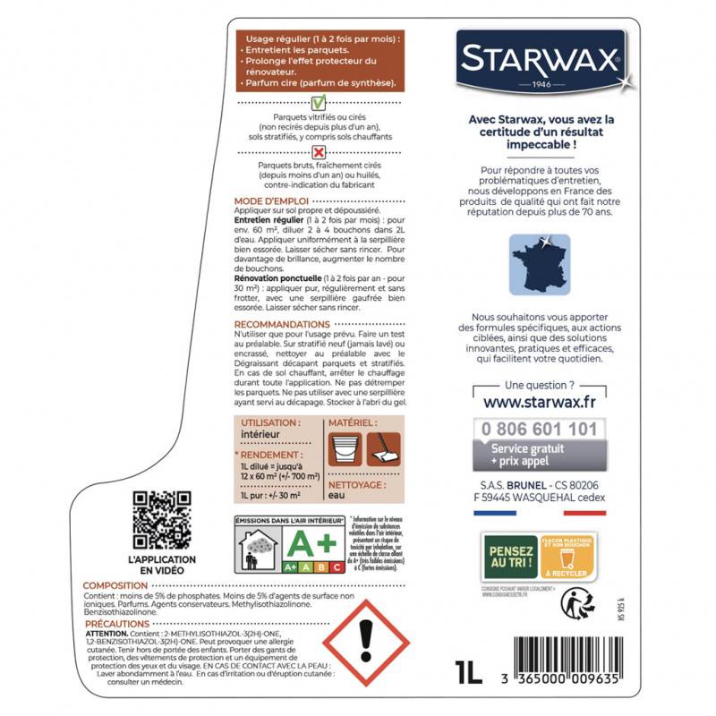 Starwax - Entretien Raviv' Parquet Vitrifié Rénove Et Protège Les Parquets Vitrifiés - Starwax - Image 2