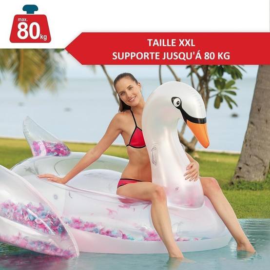 Ballon flotteur SIGNE gonflable pour piscines XXL 183x162x117 cm pour adultes et enfants à partir de 14 ans Bouée de natation - Image 2