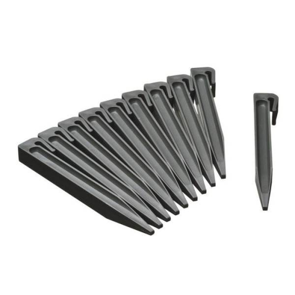 Piquets pour bordures de jardin - NATURE - Ancres en polypropylene gris - Lot de 10 - Image 1