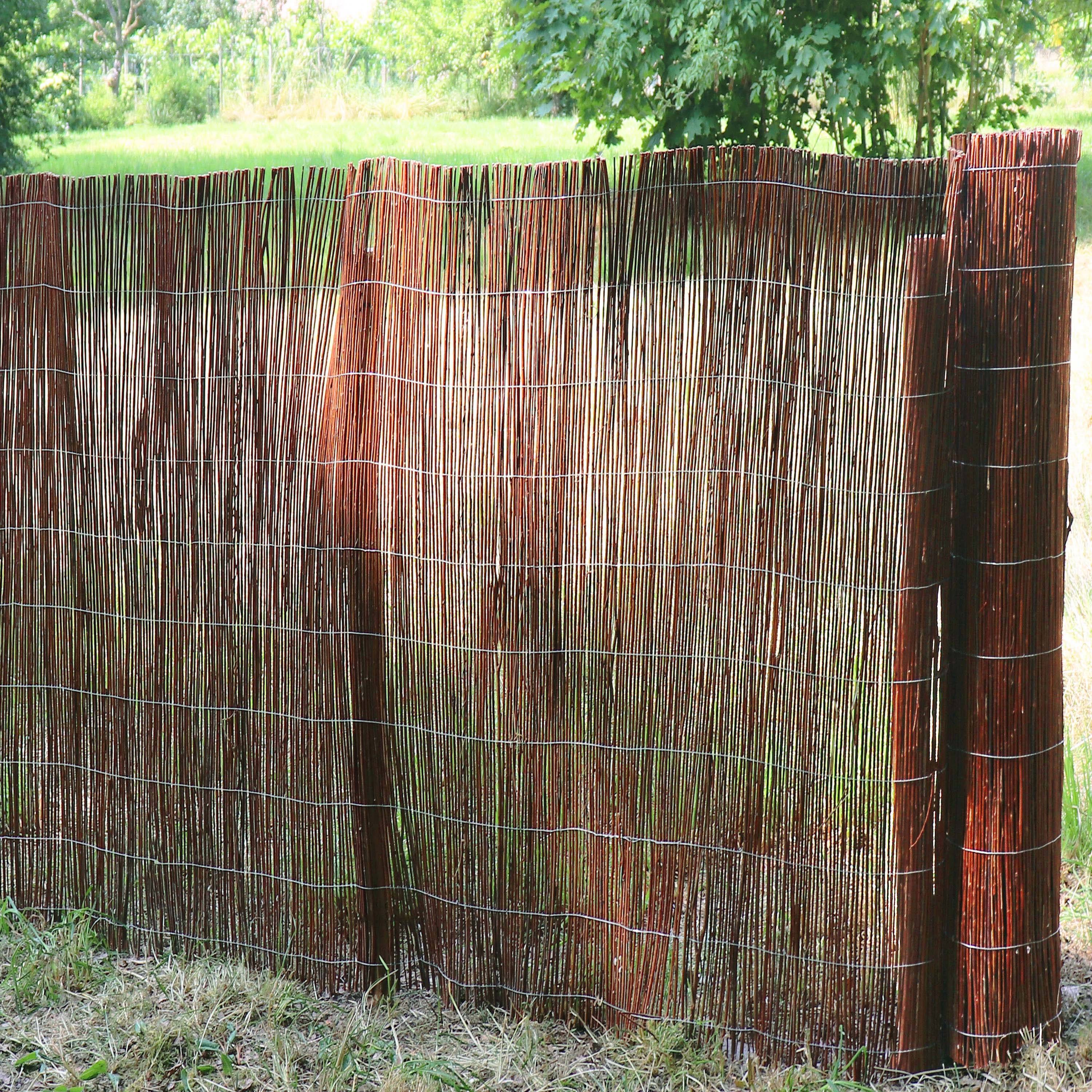 Clôture en osier Aquagart 15m x 120cm I Brise-vue en osier I Brise-vue naturel pour jardins, balcons et terrasses - Image 8