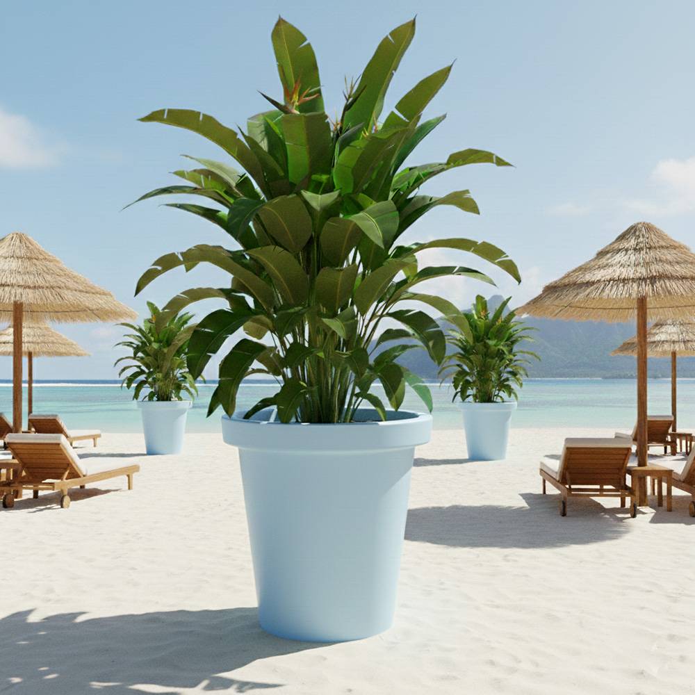Plast'Up Rotomoulage - Pot de fleurs rond xxl delight 420l- lot de 2 - plast'up rotomoulage - Image 2