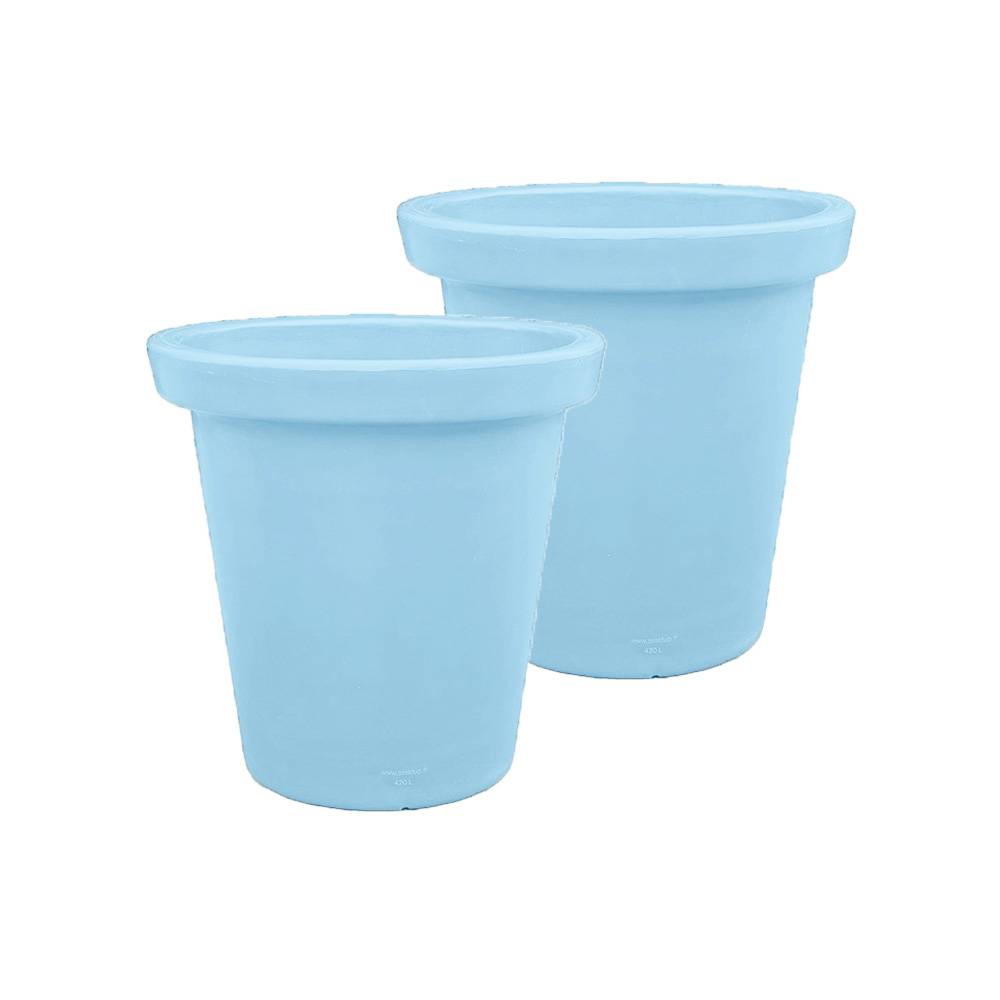 Plast'Up Rotomoulage - Pot de fleurs rond xxl delight 420l- lot de 2 - plast'up rotomoulage - Image 1
