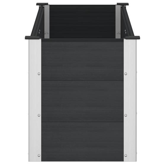 ComfortXL - Bac potager surélevé WPC aluminium jardin culture légumes 150x54cm noir - ComfortXL Outdoor Living - Image 4
