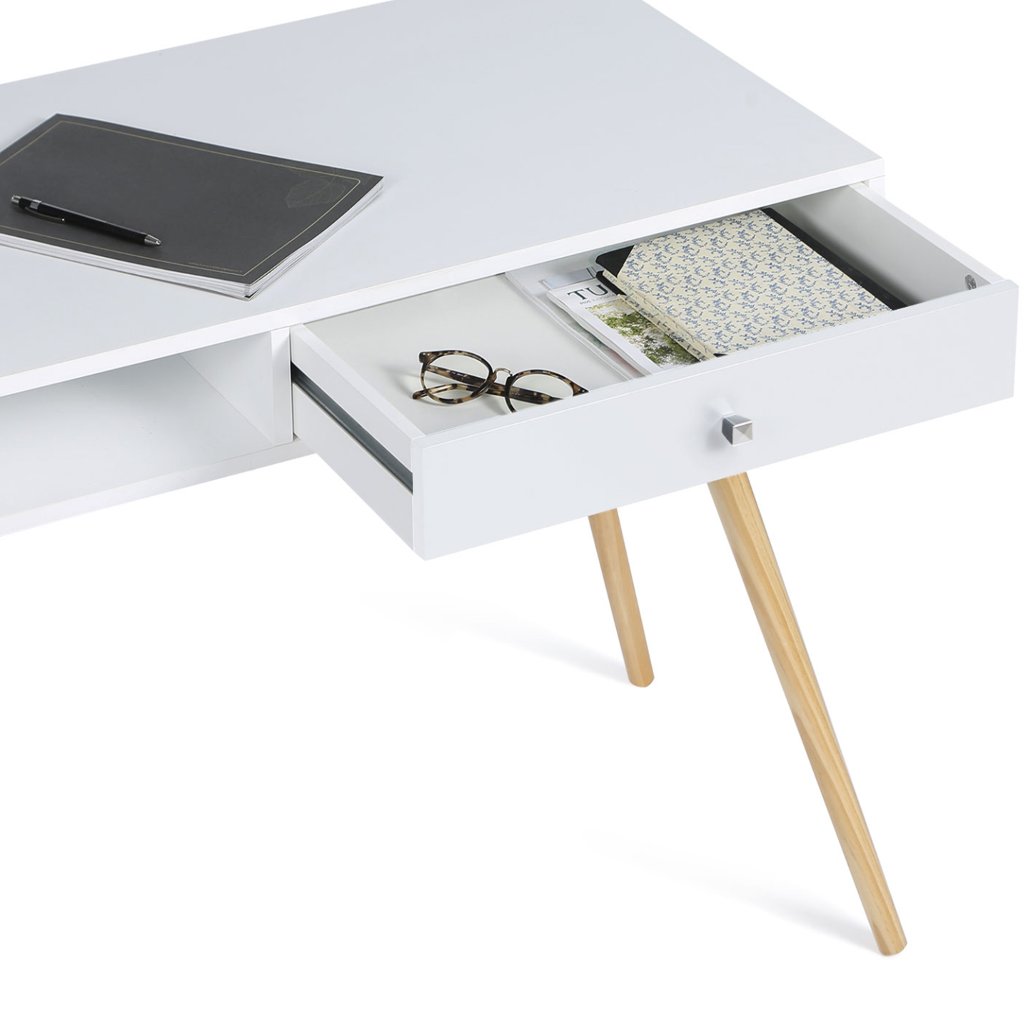 Bureau scandinave EFFIE bois blanc - Image 3