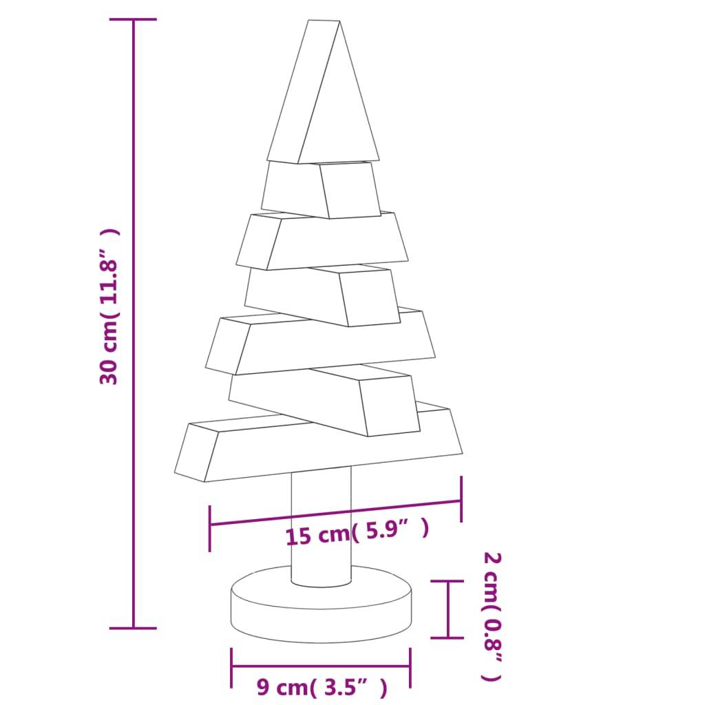 Lot de 2 sapins de Noël en bois décoratifs à personnaliser pour intérieur 30 cm – ComfortXL Outdoor Living - Image 9