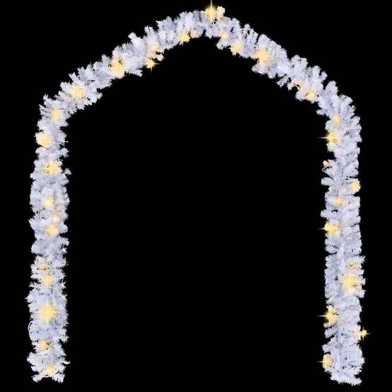 Guirlande de Noël Artificielle Lumineuse LED Décoration Escalier 5m Blanc – ComfortXL Outdoor Living - Image 3