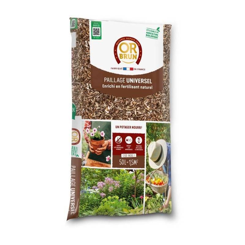 Or Brun - Paillage Universel - Or Brun - Obrpfuni50n - 50 L