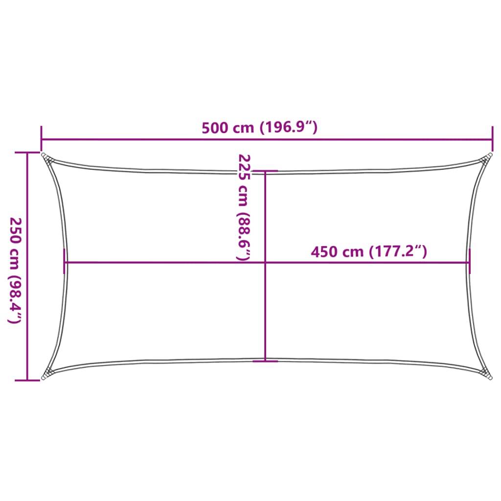 Voile d'ombrage PEHD orange 2.5 x 5 m 160 g/m² - PANGIVO - Image 10