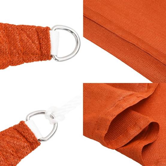 Voile d'ombrage PEHD orange 2.5 x 5 m 160 g/m² - PANGIVO - Image 7