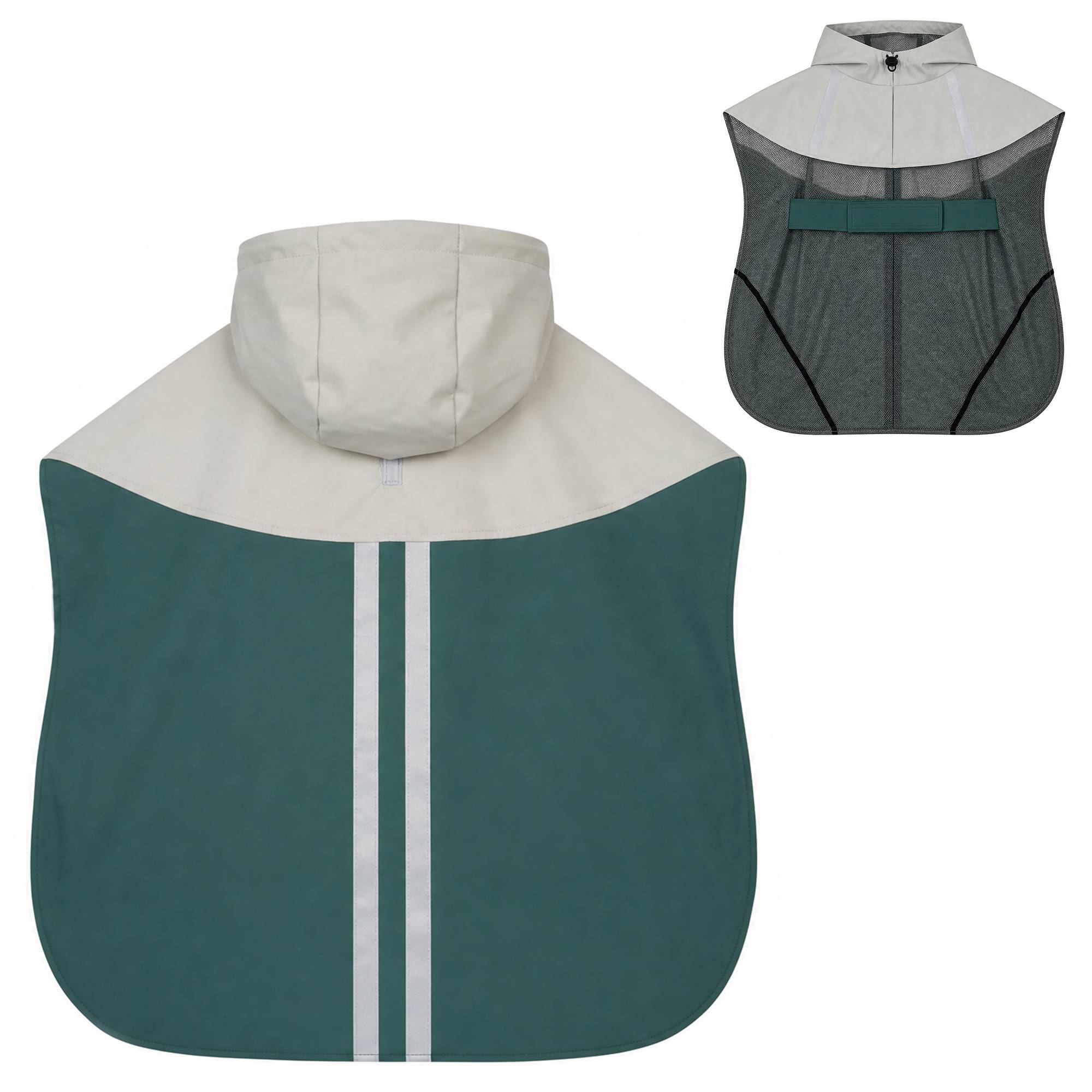 Sans Marque - Imperméable chiens moyens 15-20 kg capuche verte - Image 2