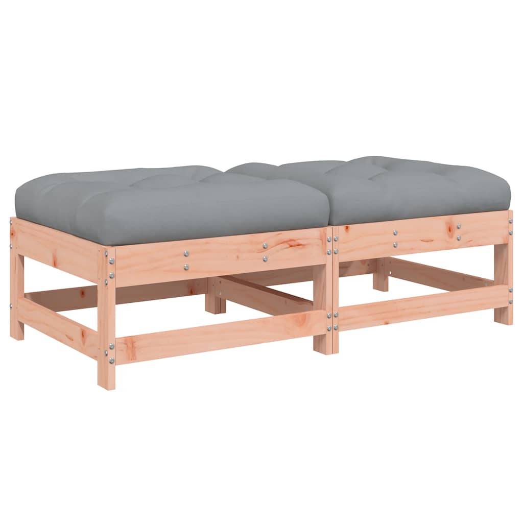 Vidaxl - Repose-pieds de jardin et coussins lot de 2 bois massif douglas vidaXL 825588 - Image 2