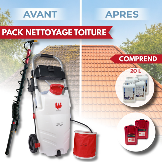 PRO SPRAYER EVO PHOENIX 2 BAT + 5,10 OU 20L ULTRA D'MOUSS + perche télescopique EVO 5.4 m - 20 L - Image 1