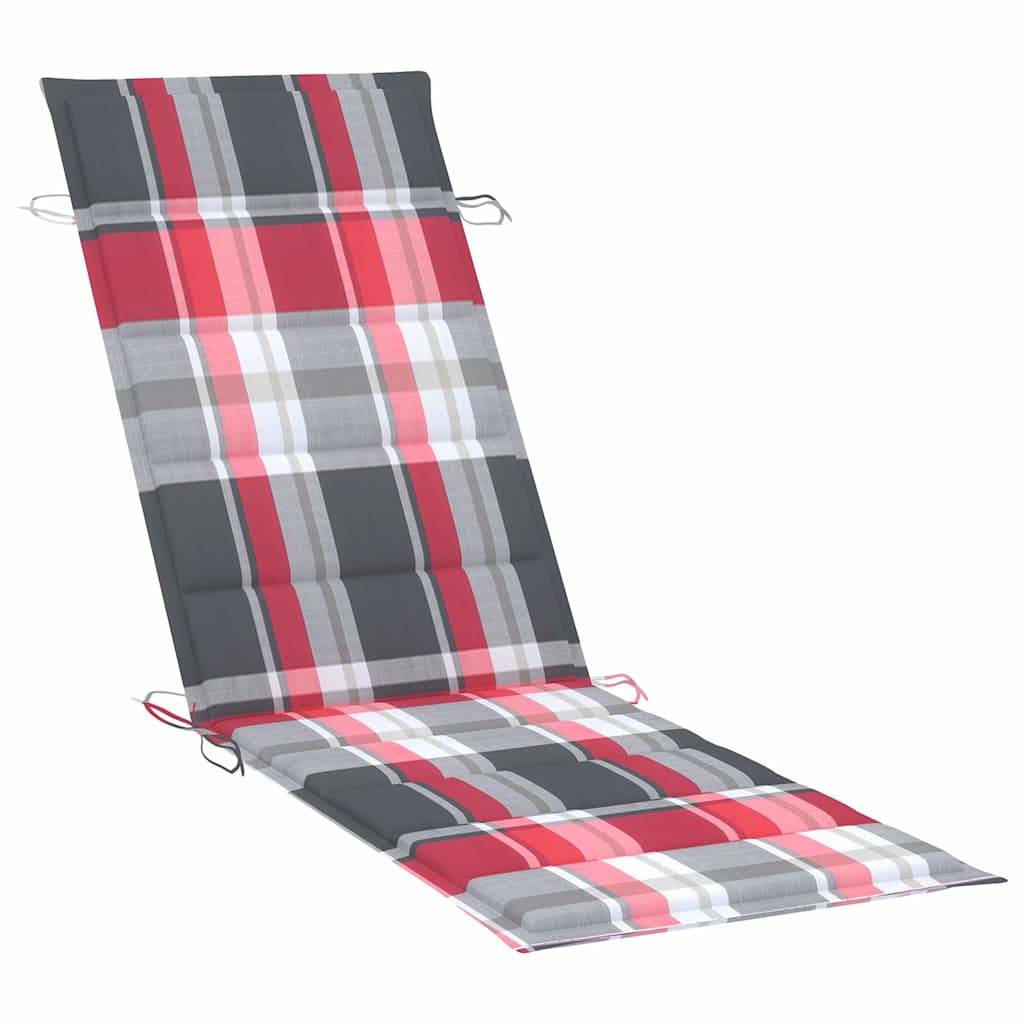 Chaise longue | Transat | Bain de soleil avec coussin Gris Bois d'acacia solide - Image 10