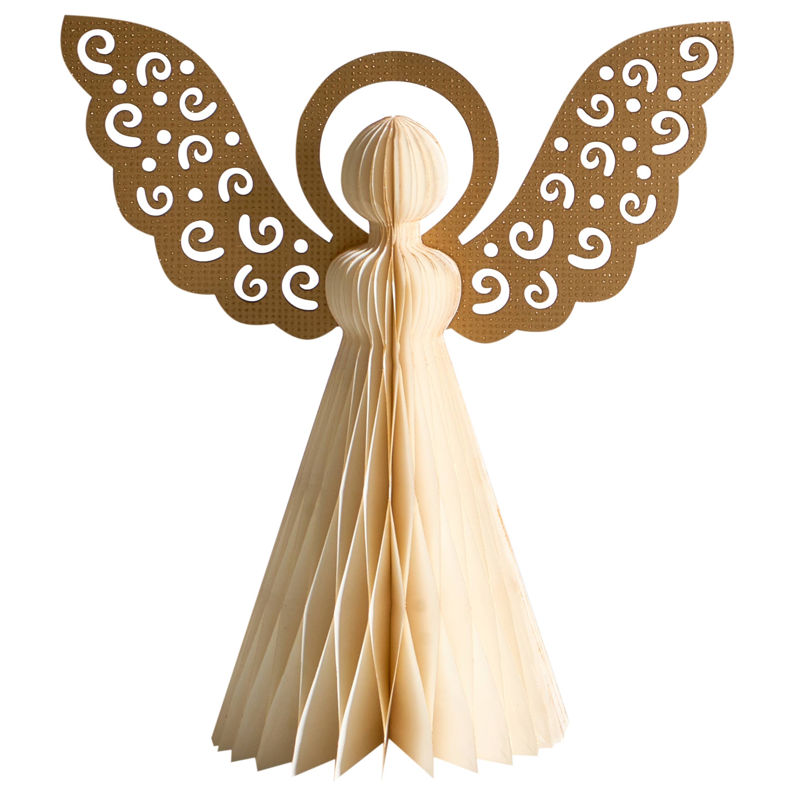 Beliani - Accessoire Décoratif Papier Beige EIRA - 33x17x33- Beliani - Image 4