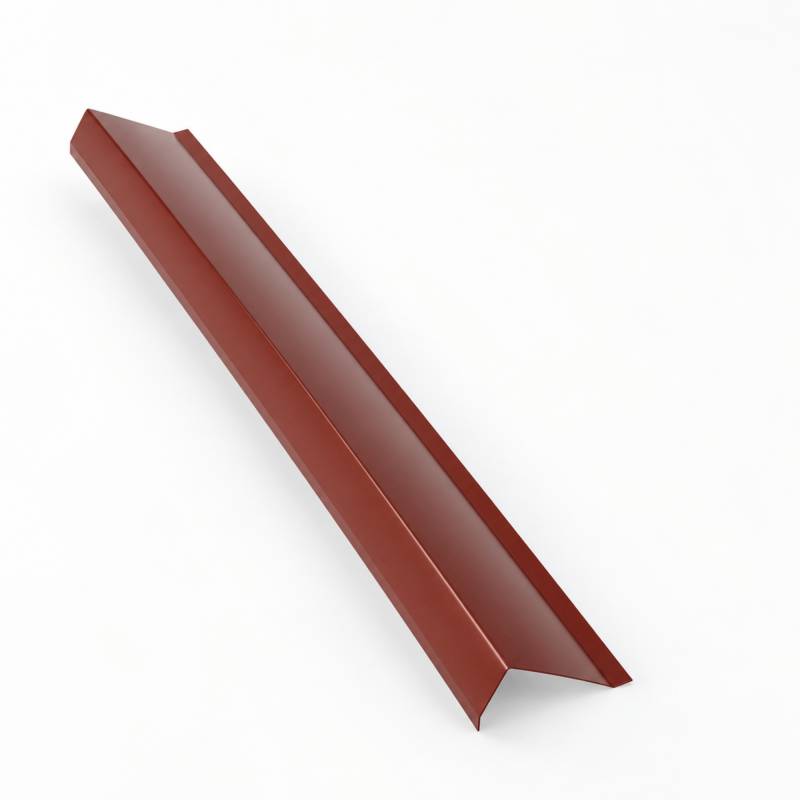 Rive de toiture 1 m pour plaques nervurées acier laqué - Coloris - Rouge 8012, Longueur - 1 m - Image 1