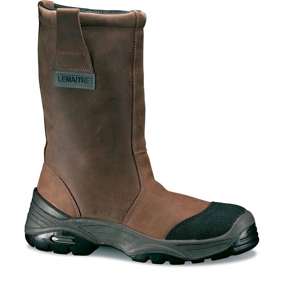 Bottes de sécurité non fourrées cuir Pull-up BURAN CI SRC marron P39 - LEMAITRE SECURITE - BURAS30BF-39 - Image 1