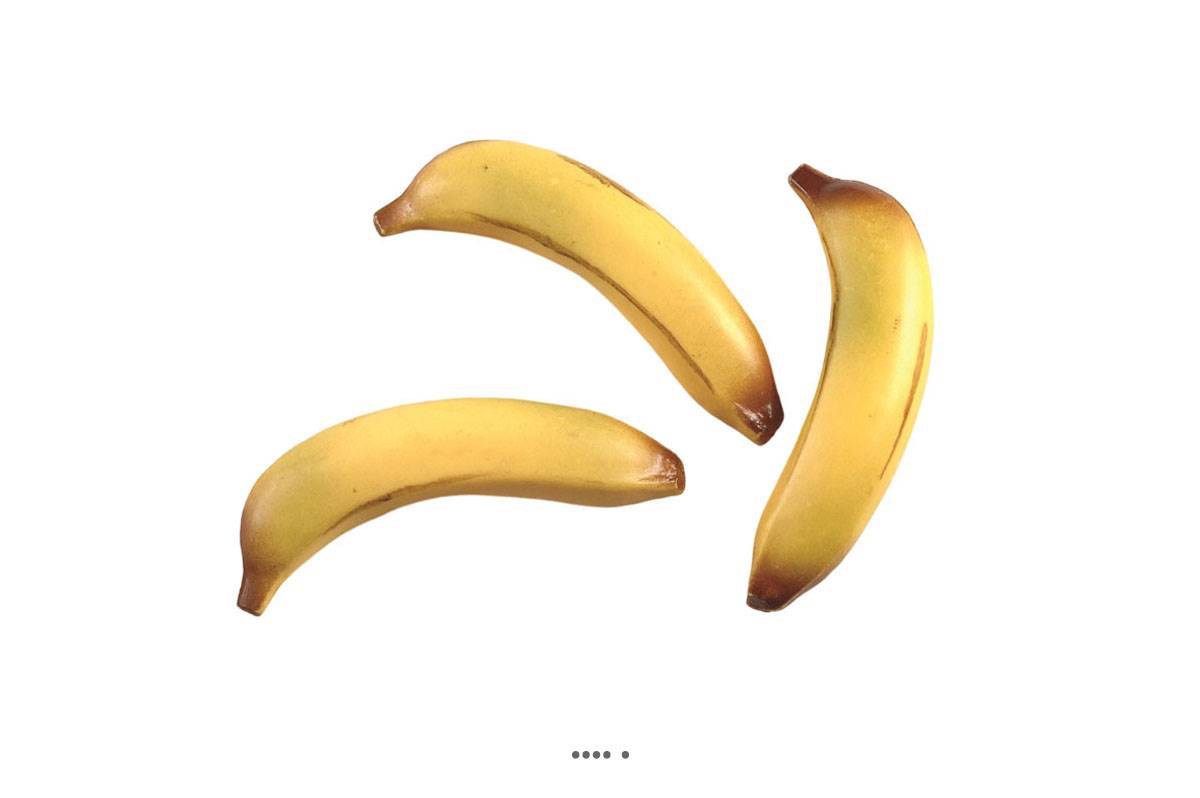 Artificielles - Banane artificielle en lot de 3 en Plastique soufflé L 150x35 mm - Image 2