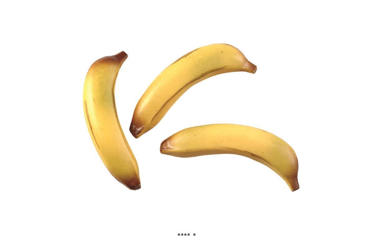 Artificielles - Banane artificielle en lot de 3 en Plastique soufflé L 150x35 mm - Image 1