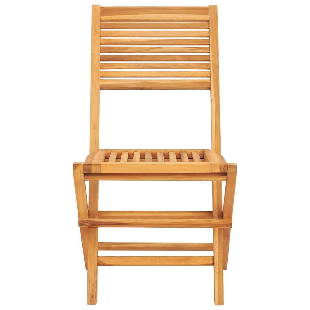 Lot de 2 chaises de jardin bois de teck naturel 47 x 62 x 90 cm - PANGIVO - Image 4