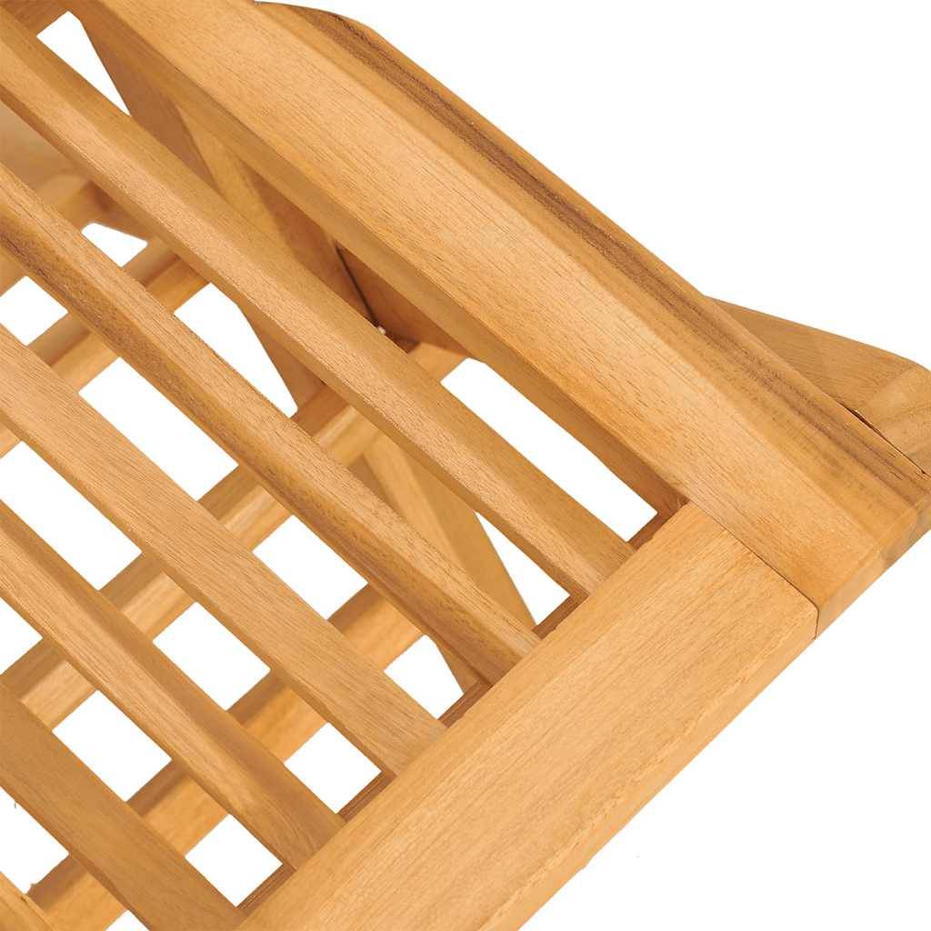 Lot de 2 chaises de jardin bois de teck naturel 47 x 62 x 90 cm - PANGIVO - Image 7