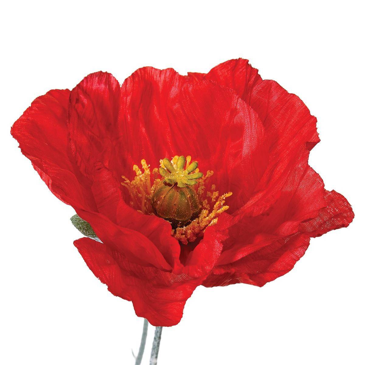 Fleur Artificielle "Coquelicot" 70cm Rouge - Image 2