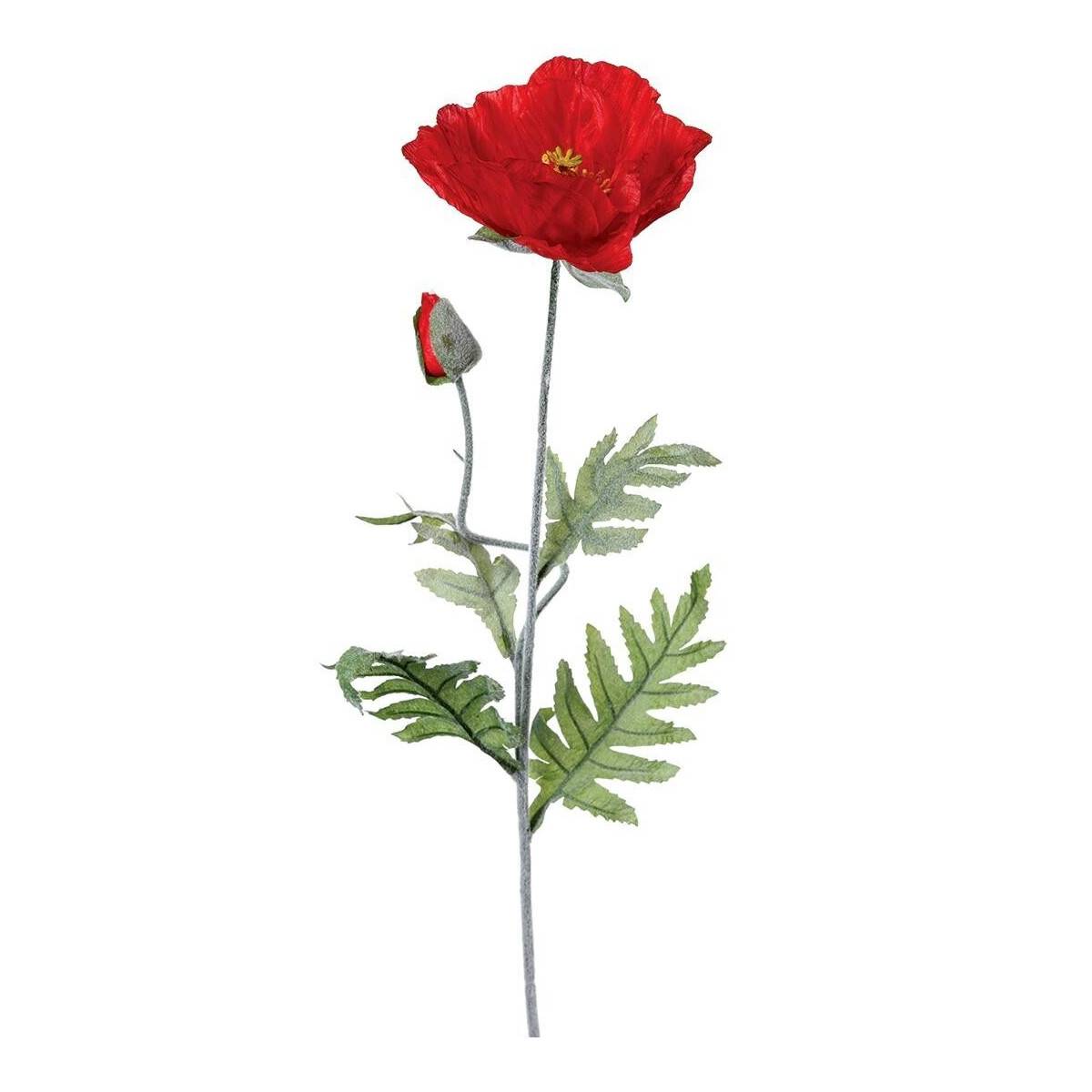 Fleur Artificielle "Coquelicot" 70cm Rouge - Image 1