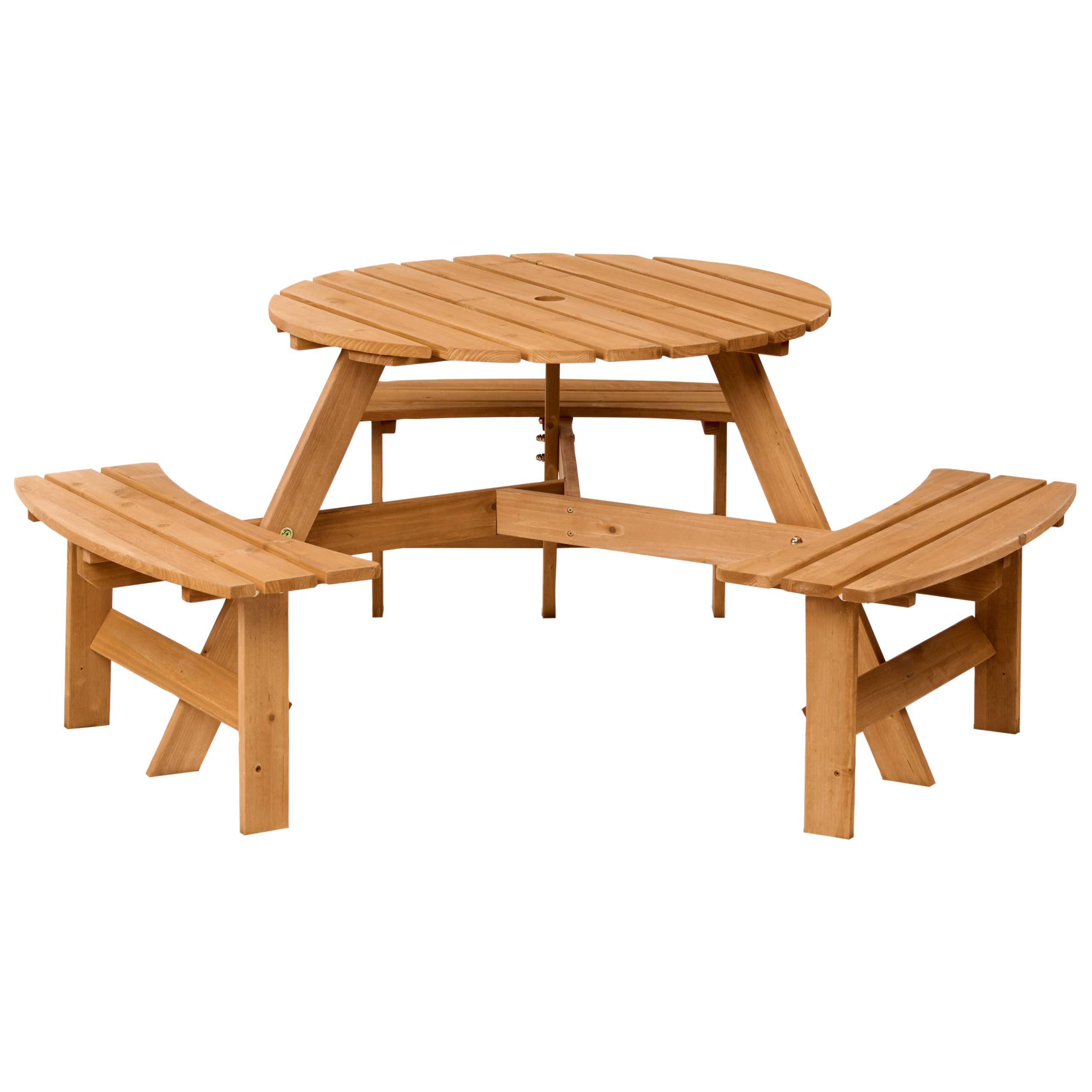 Beliani - Table de repas, 3 Personnes Bois de sapin Marron clair CAPARCOTTA - 170x170x75- Beliani - Image 4